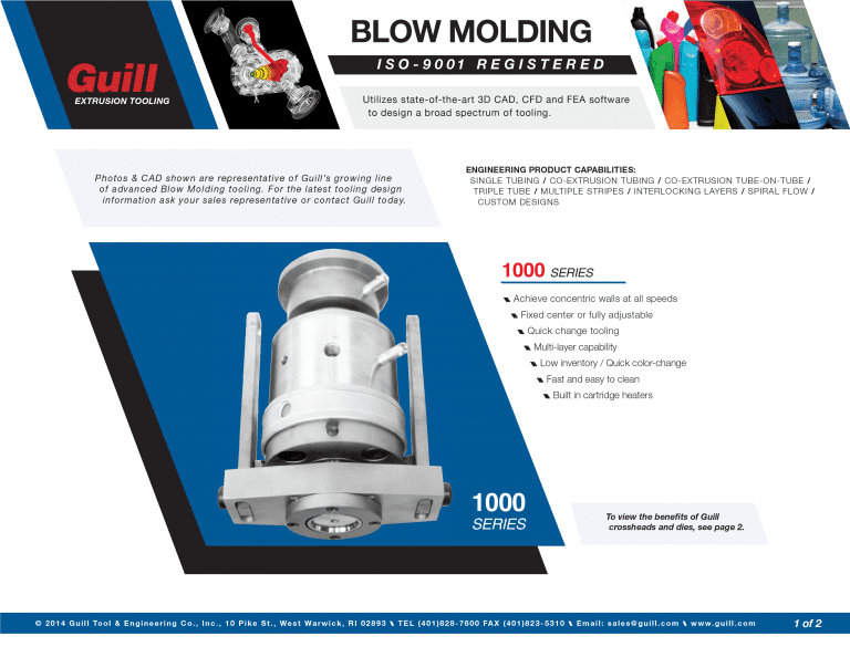 Guill Blow Molding Industry Sales Sheet
