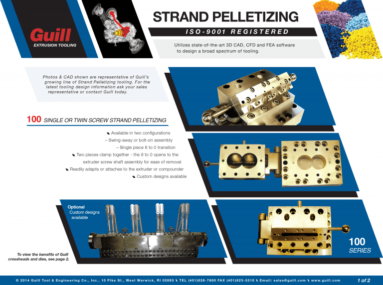 Guill's Strand Pelletizing Industry Sales Sheet