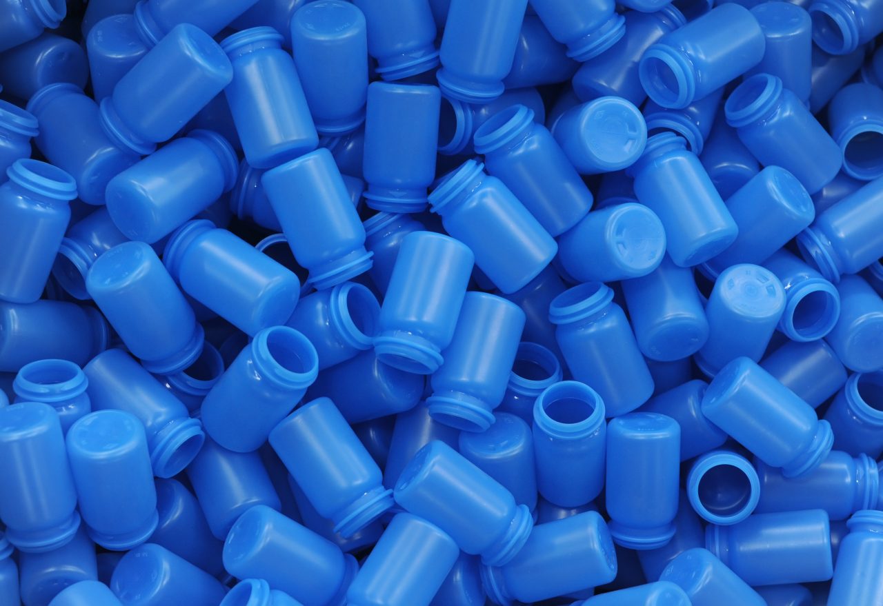 Small Blue Plastic Bottles