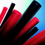 Red and Blue Corrugated Tube